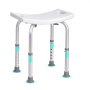 VEVOR Asiento de Ducha Antideslizante Altura Ajustable 360-485 mm Taburete de Ducha Carga de 158,8 kg Silla de Ducha de Aluminio y PE, Ayuda para Ducha para Personas Mayores, Mujeres Embarazadas, Baño