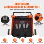 VEVOR Remolque de Bicicleta para Niños Asiento Doble Carga 40 kg Portaequipajes Transformable en Cochecito Remolque de Bicicleta para Niños Plegable con Enganche Universal para Bicicleta, Naranja Gris