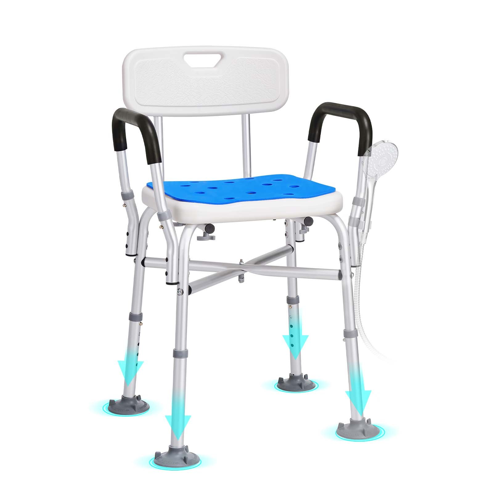 VEVOR Asiento de ducha Silla de ducha Altura ajustable 400 lbs Baño