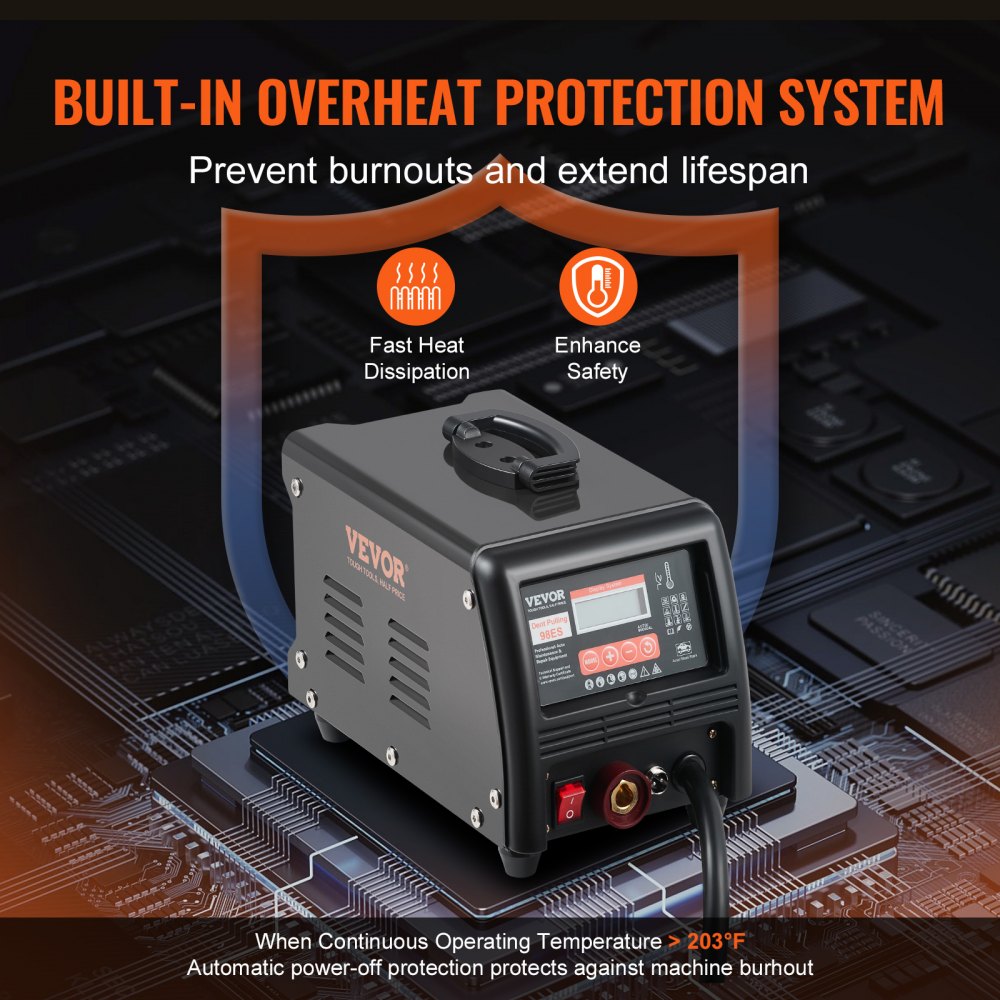 VEVOR Dent Puller, 3 kW, Dent Repair Kit, Dent Puller with Automatic/Manual Welding and 9 Modes, Car Body Spot Welder, Dent Puller for Car & Truck Dent Repair