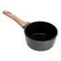 VEVOR Cacerola 1,42 L con Tapa de Vidrio Templado, para Sopa y Verduras con Asa Extraíble, de Aleación de Aluminio, Fácil de Limpiar, con Revestimiento Antiadherente, Negro, 330 x 170 x 130 mm