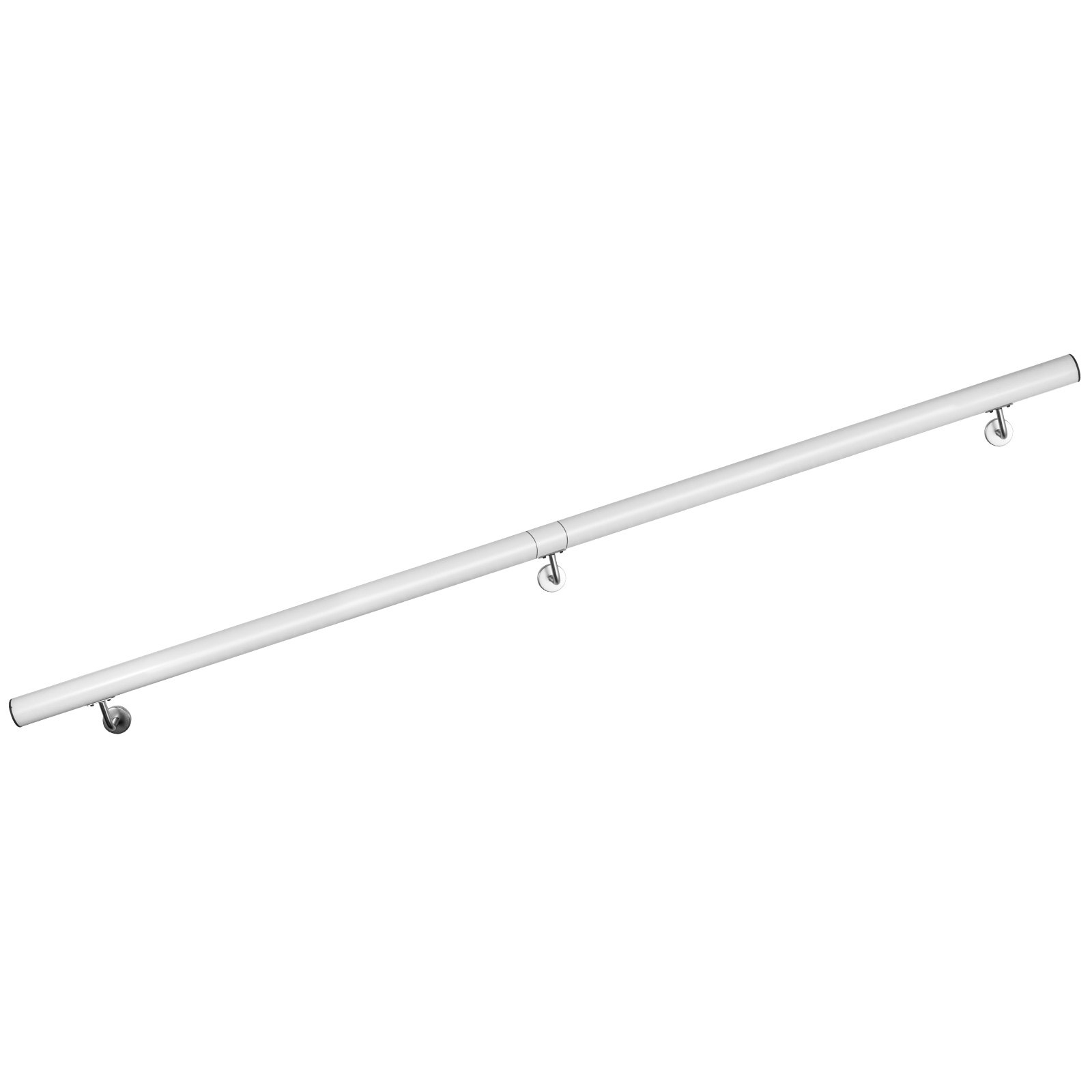 VEVOR Pasamanos Escalera 183 cm, Barandilla Escalera 183 cm, Pasamanos para Escaleras, Pasamanos de Pared, Montaje en Pared, de Aluminio, Color Blanco, para Escaleras Interiores y Exteriores, Loft