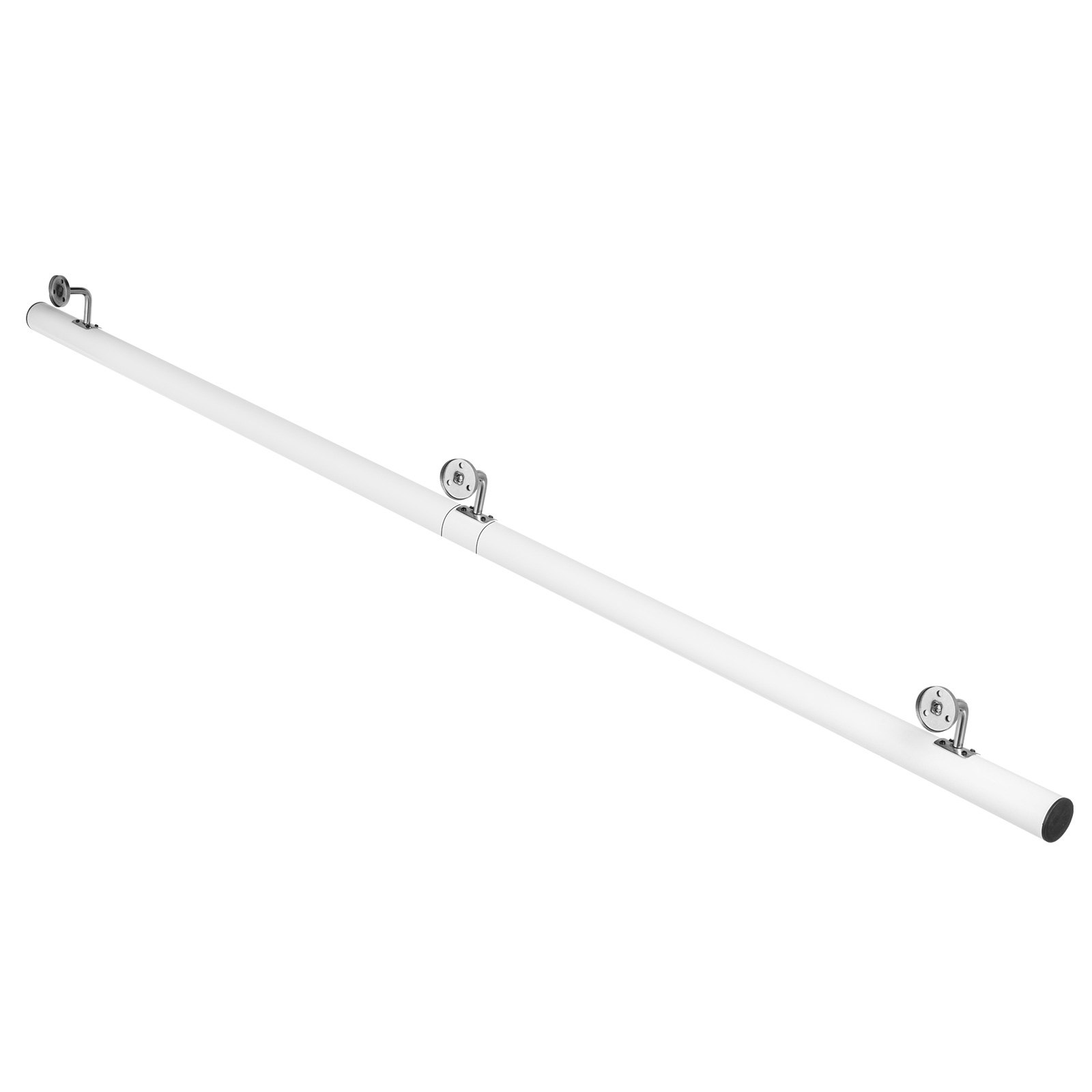 VEVOR Pasamanos Escalera 183 cm, Barandilla Escalera 183 cm, Pasamanos para Escaleras, Pasamanos de Pared, Montaje en Pared, de Aluminio, Color Blanco, para Escaleras Interiores y Exteriores, Loft