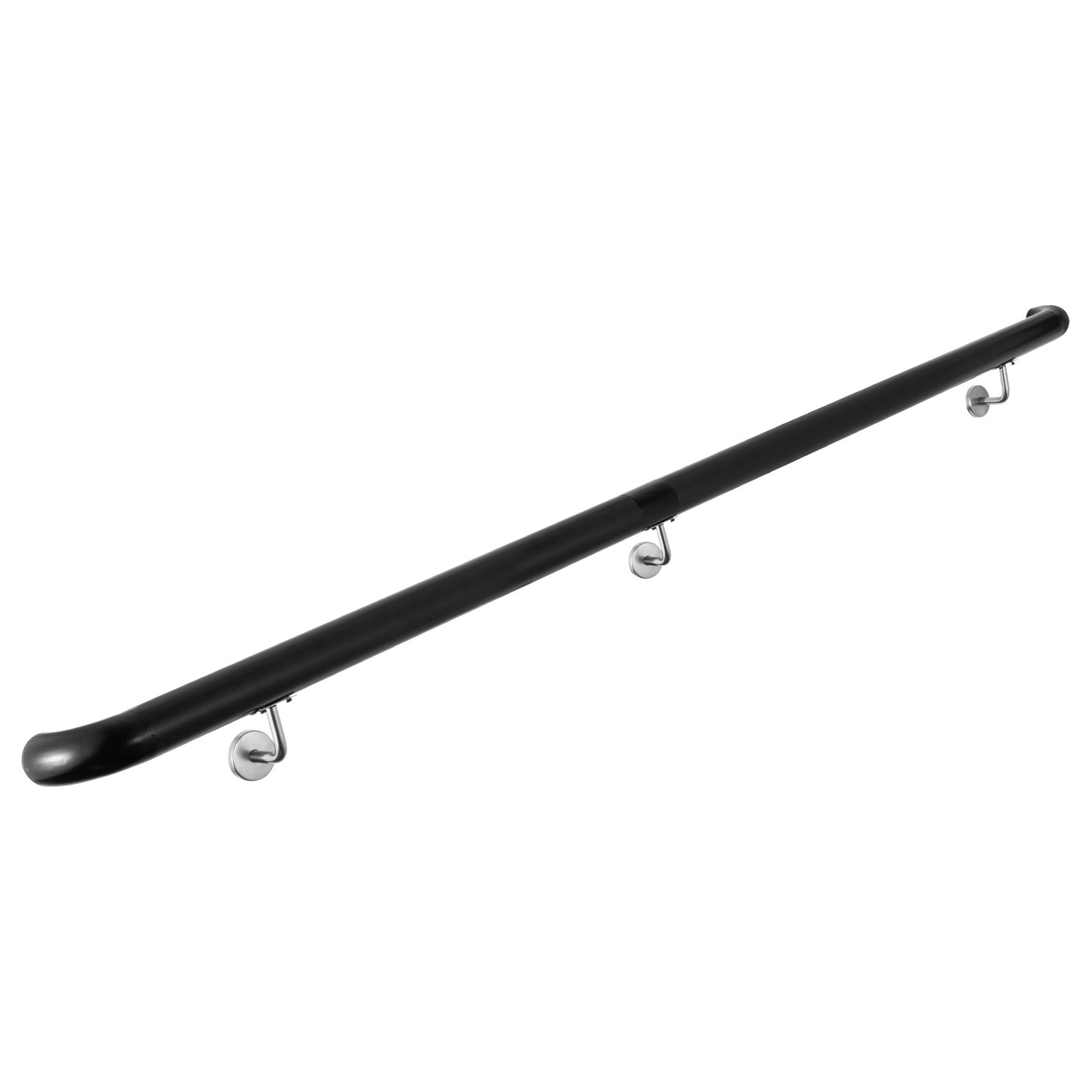 Pasamanos De Escaleras Barandilla De Aluminio De 183 Cm De Longitud Negra