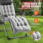 VEVOR Silla de Gravedad Cero 645 mm Sillón Reclinable Tumbona de Jardín, Gris