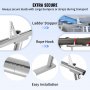 VEVOR Portaequipajes para Coche de Aluminio Barras Transversales Universales Carga de 362,9 kg Portaequipajes para Camiones 1,8 x 0,71 x 0,2 m con 4 Abrazaderas Longitud Ajustable de 900-1870 mm Plata