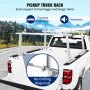 VEVOR Portaequipajes para Coche de Aluminio Barras Transversales Universales Carga de 362,9 kg Portaequipajes para Camiones 1,8 x 0,71 x 0,2 m con 4 Abrazaderas Longitud Ajustable de 600-1650 mm Plata