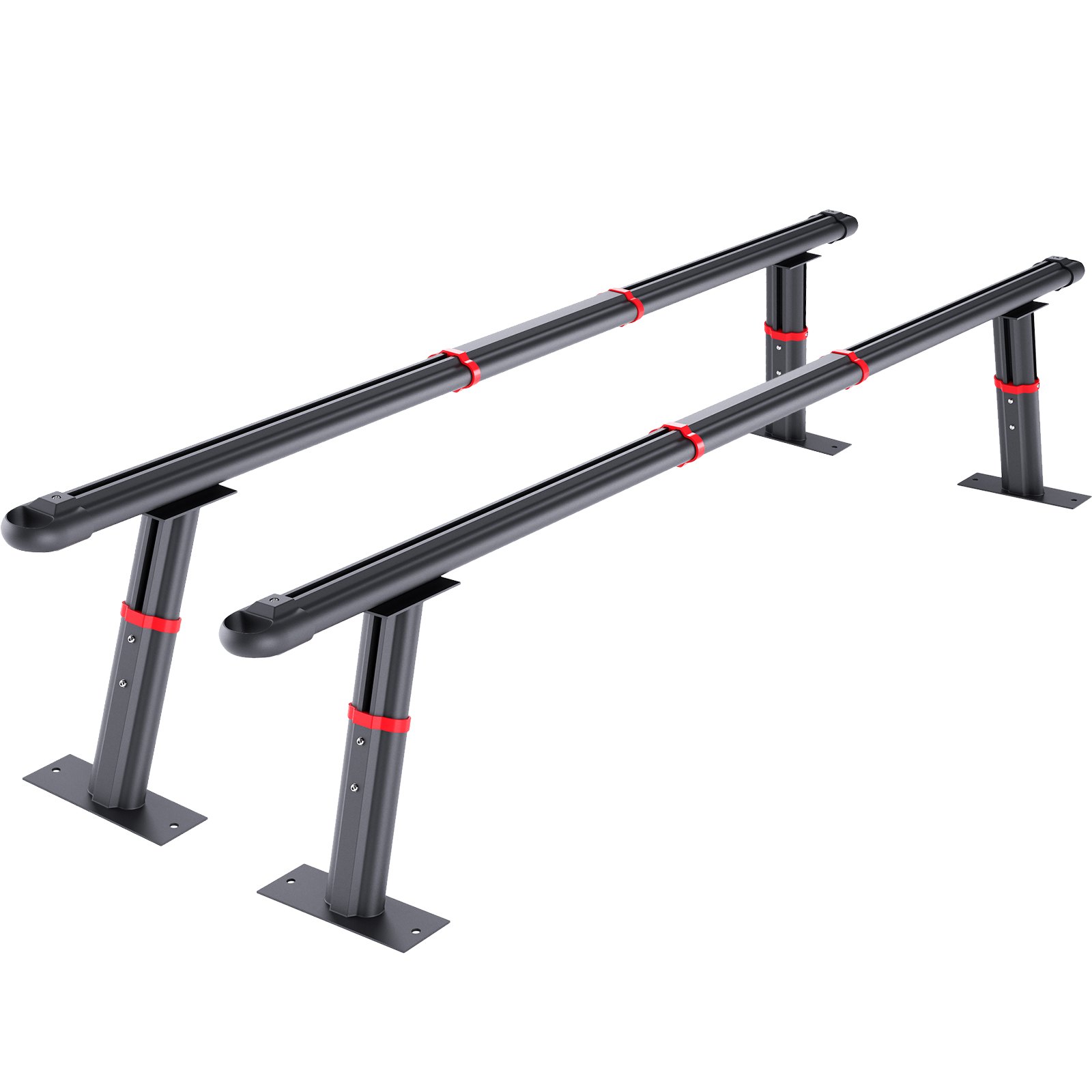 VEVOR Portaequipajes para Coche de Aluminio Barras Transversales Universales Carga de 362,9kg Portaequipajes para Camiones 1,8x0,36x0,2 m con Juego de Herramientas Longitud Ajustable 600-1600 mm Negro