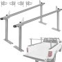 VEVOR Portaequipajes para Coche de Aluminio Barras Transversales Universales Carga de 362,9 kg Portaequipajes para Camiones 1,8 x 0,66 x 0,2 m con 4 Abrazaderas Longitud Ajustable de 430-1560 mm Plata