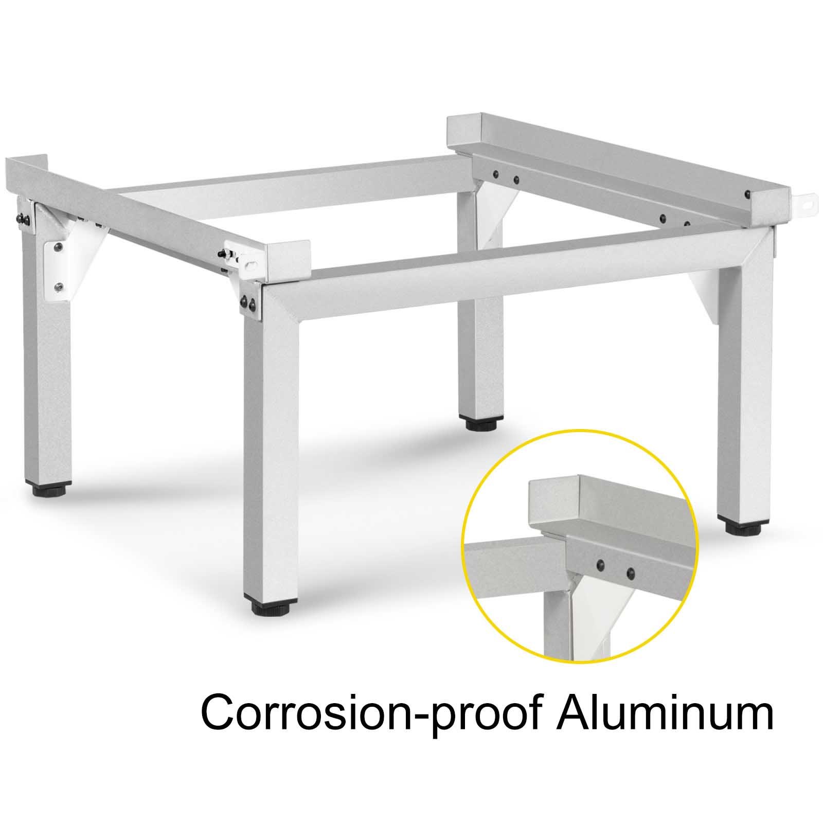 Vevor Pedestal Para Lavadora Aluminio 150kg Soporte Elevador 62,6 X 61 X 38,3 Cm