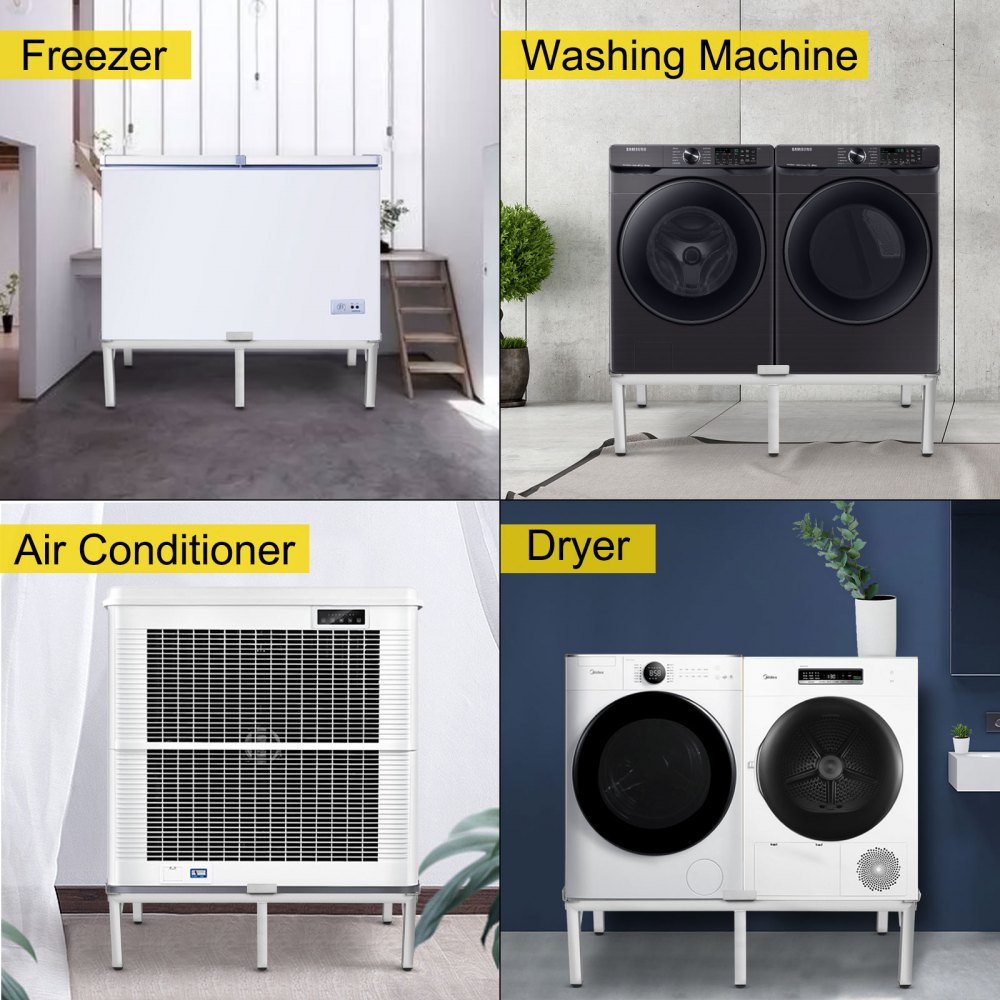 Vevor Pedestal Para Lavadora Aluminio 150kg Soporte Elevador 124,6 X 61 X 34,3cm