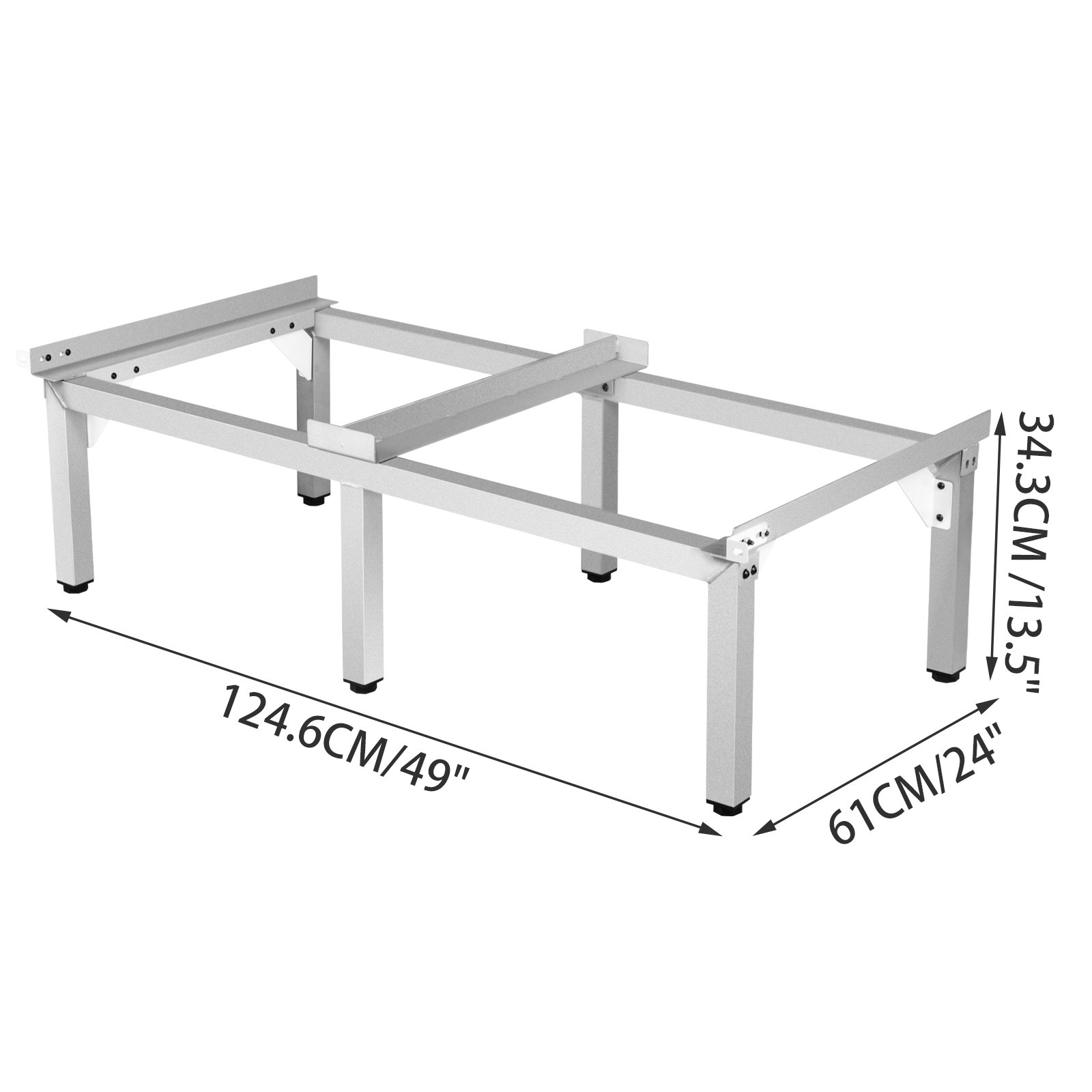 Vevor Pedestal Para Lavadora Aluminio 150kg Soporte Elevador 124,6 X 61 X 34,3cm