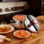 VEVOR Olla a Presión 9 L, Acero Inoxidable, con Rejilla para Cocinar al Vapor, Tapa de Vidrio Templado, 3 Configuraciones de Presión para Carne, Frijoles, Arroz, Sopa, 405 x 284 x 255/245 mm