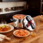 VEVOR Pressure Cooker, 7L Pressure Cooker Stainless Steel, Pressures Canner with Steaming Rack, Tempered Glass Lid, Three Pressures Settings for Meat, Beans, Rice, Soup, Sauces, Cook up to 100 kPa