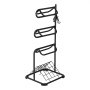 VEVOR Soporte para Silla de Montar Independiente de 3 Niveles 76,2 x 76,2 x 173,9cm, Soporte de Silla de Montar Resistente con Niveles Extraíbles y Giratorios para Organizar el Cuarto de Aperos, Negro