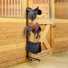 VEVOR Soporte de Pared para Sillín de Caballo 609 x 177 x 1320mm 4 Niveles Negro