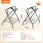 VEVOR 2 PCS Soporte Plegable para Sillín de Caballo de 71 x 48 x 95 cm, Soporte Independiente para Mantas de Caballo Carga de 60 kg, Soporte de Acero Resistente para Sillín Inglés y Occidental, Negro