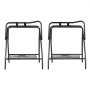 VEVOR Foldable Saddle Rack, Set of 2, Horse Saddle Stand up to 60 kg, Portable Horse Blanket Holder, Sturdy Steel Saddle Stand for English and Western Saddles, Bridle Storage, Black