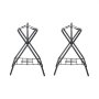 VEVOR Foldable Saddle Rack, Set of 2, Horse Saddle Stand up to 60 kg, Portable Horse Blanket Holder, Sturdy Steel Saddle Stand for English and Western Saddles, Bridle Storage, Black