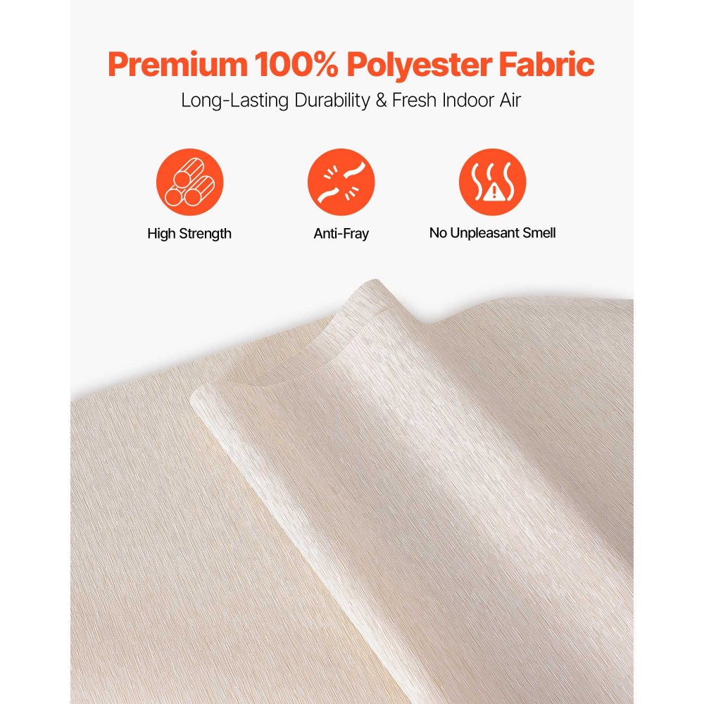 VEVOR Persianas de Panel Riel Extensible Ancho de 116-218 cm Paneles Recortables Alto de 243 cm Verticales para Puertas Correderas, Puertas de Patio, Separadores de Ambientes, Ventanas, Marrón Claro