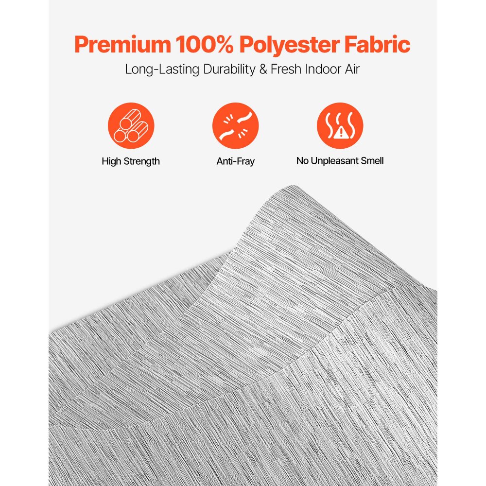 VEVOR Persianas de Panel Riel Extensible Ancho de 116-218 cm Paneles Recortables Alto de 243 cm Verticales para Puertas Correderas, Puertas de Patio, Separadores de Ambientes, Ventanas, Gris