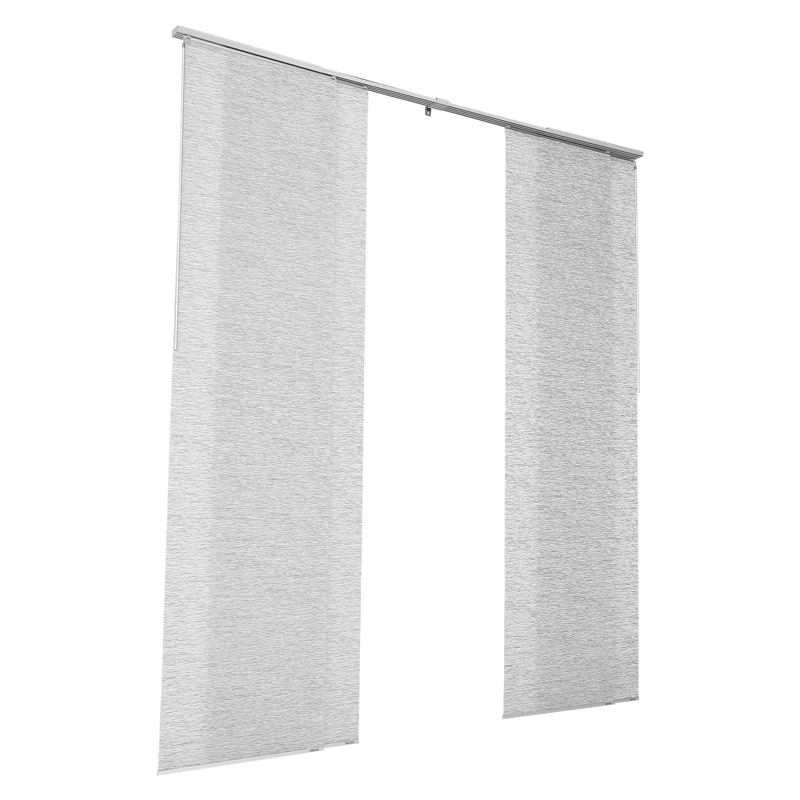 VEVOR Persianas de Panel Riel Extensible Ancho de 116-218 cm Paneles Recortables Alto de 243 cm Verticales para Puertas Correderas, Puertas de Patio, Separadores de Ambientes, Ventanas, Gris