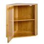 VEVOR Panera de Esquina 321x321x427 mm, Caja para Pan de Madera de Bambú, 2 Niveles, con Cierre Magnético, Puerta con Ventana Acrílica y Orificios de Ventilación, para Cocinas, Comedores y Cafeterías
