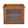 VEVOR Panera Caja para Pan, 367 x 239 x 340 mm, de Madera de Pino, 2 Niveles, con Ganchos Laterales, Ventana de Acrílico y Orificios de Ventilación, para Cocinas, Comedores, Cafeterías, Marrón