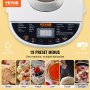 VEVOR 2LB 19 en 1 Máquina para hacer pan Máquina para masa compacta automática Antiadherente Blanco