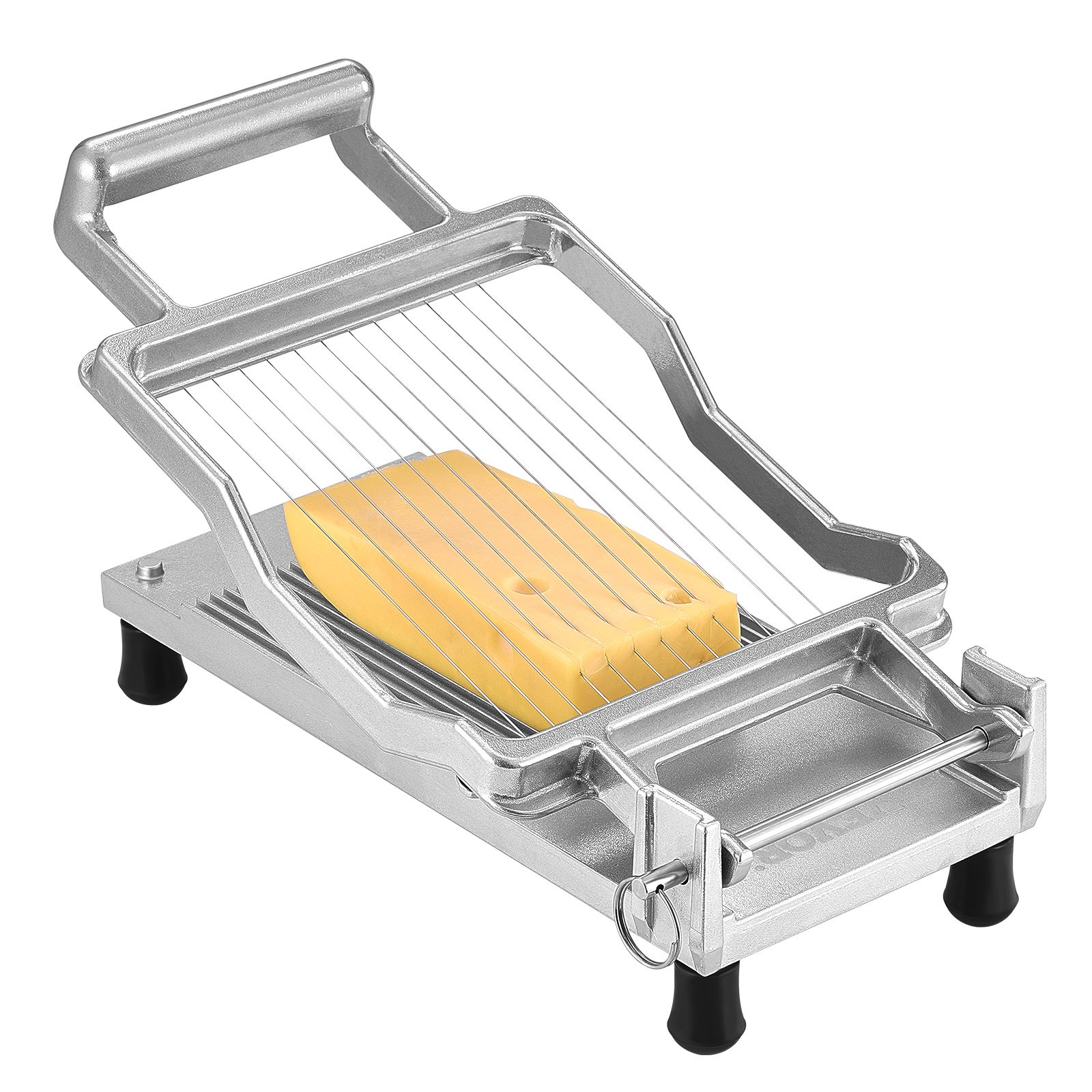 Cortador de queso VEVOR con alambre, cuchilla para cortar mantequilla y queso de 0,39" y 0,78", alambre para cortar queso desmontable, cortador de queso comercial de aleación de aluminio con alambre de acero inoxidable 316, para cocina