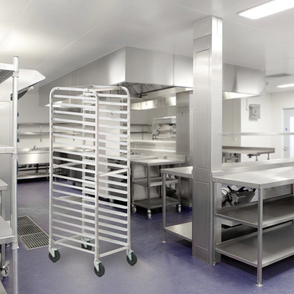 VEVOR Carrito comercial con bandeja para pan estantes de aluminio para panadería