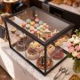 VEVOR Bakery Display Case, 2-Tier Commercial Countertop Pastry Display Case, Clear Acrylic Bread Box for Kitchen, Party Cake Cabinet with Sliding Door for Cookie Dessert Donut, 550 x 385 x 390 mm