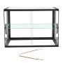 VEVOR Bakery Display Case, 2-Tier Commercial Countertop Pastry Display Case, Clear Acrylic Bread Box for Kitchen, Party Cake Cabinet with Sliding Door for Cookie Dessert Donut, 550 x 385 x 390 mm