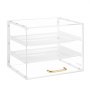 VEVOR Vitrina de Exhibición de Panadería 3 Niveles, Vitrina de Acrílica Transparente para Panadería 33 x 26 x 26 cm, con Puerta Abatible, Escaparate para Repostería, para Galletas, Postres, Donas