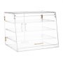VEVOR Bakery Display Case, 4-Tier Commercial Countertop Pastry Display Case, Clear Acrylic Bread Box for Kitchen, Party Cake Cabinet with Magnetic Rear Door for Cookie Dessert Donut, 530x435x415 mm
