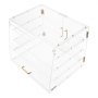 VEVOR Bakery Display Case, 4-Tier Commercial Countertop Pastry Display Case, Clear Acrylic Bread Box for Kitchen, Party Cake Cabinet with Magnetic Rear Door for Cookie Dessert Donut, 530x435x415 mm