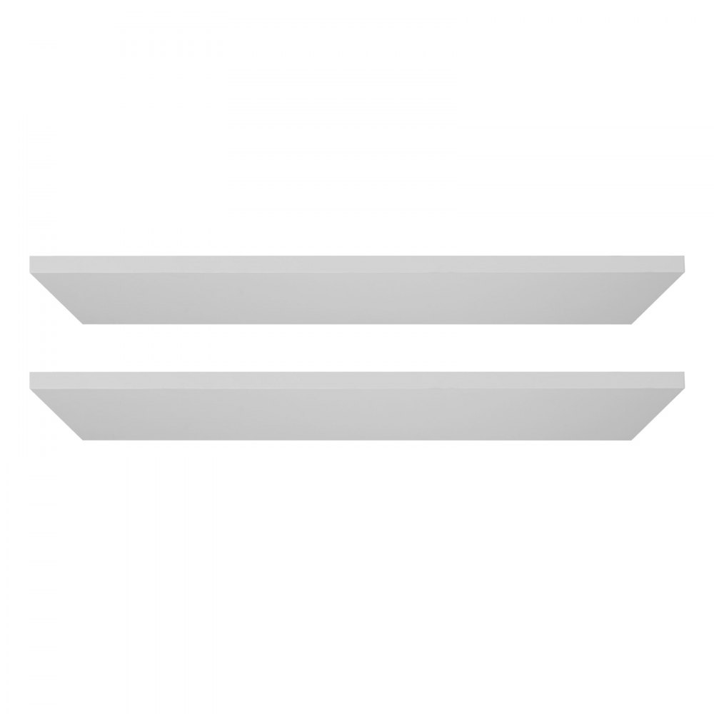 VEVOR Melamine Shelves, 2 Piece, Wooden Cabinet Shelves Cut to Size for Closet System, Replacement Cabinet Shelf, Versatile Use Wardrobe Board for Closets, Cabinets, or any custom Shelving Needs