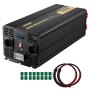 VEVOR Inverter, 6000 W, Modified Sine Wave Inverter DC 12 V to AC 230 V Car Converter with LCD Display, Remote Control, LED Indicators, EU Sockets, Inverter for Car, Motorhome, Truck, Boat, Travel, Camping