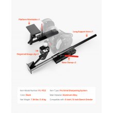 VEVOR Sistema de Afilado Plantilla de Afilado Multiusos para Amoladora de Banco de 15,24 cm y 20,32 cm con Plataforma, Brazo de Soporte Largo para Cinceles, Torneado de Madera, Cepillos de Hierro