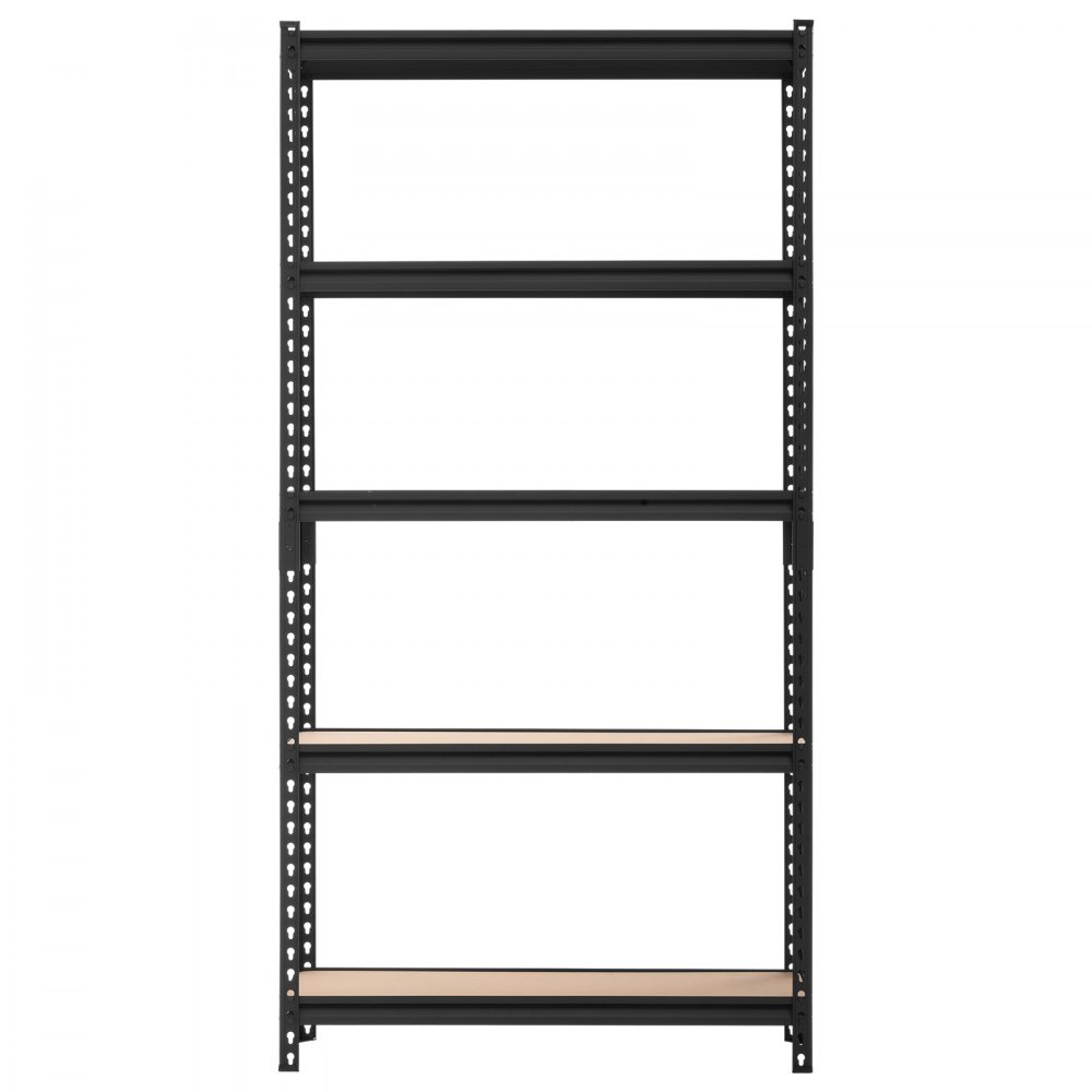 VEVOR Estantería Almacenaje Metálica de 5 Niveles 923 x 309 x 1813 mm, Estantería Multiusos Altura Ajustable, Capacidad 1360 kg en Total con Estructura de Acero para Garaje Sótano Trastero Dormitorio
