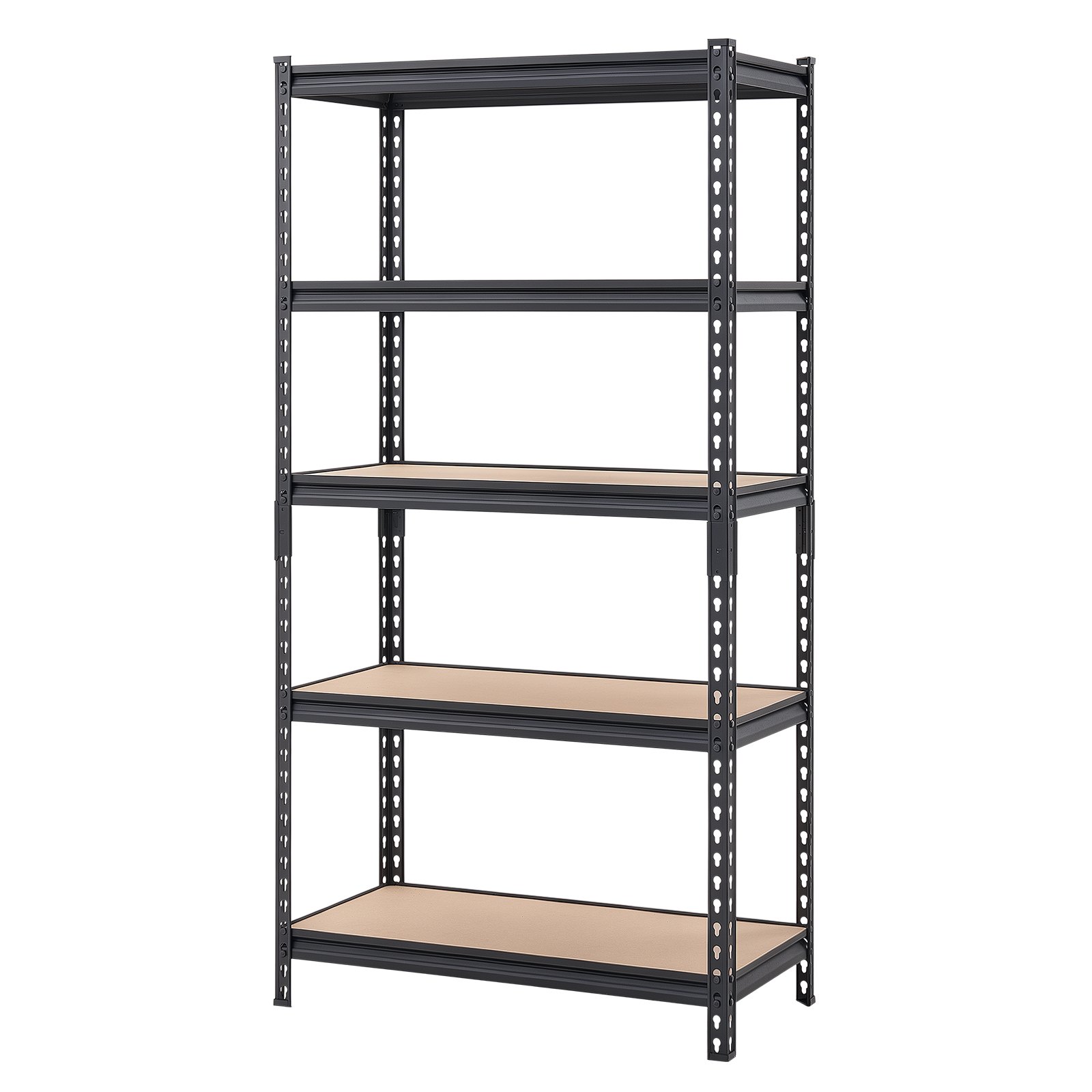 VEVOR Estantería Almacenaje Metálica de 5 Niveles 822 x 415 x 1594 mm, Estantería Multiusos Altura Ajustable, Capacidad de 907 kg en Total con Estructura de Acero para Trastero Garaje Cocina Baño