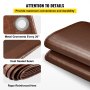 VEVOR Lona Impermeable de Polietileno Lona de Protección con Ojales 3,7 x 7,65 m Lona Resistente Espesor de 0,4 mm Lona Cubierta Protectora Marrón Resistente al Agua y al Desgaste para Camping Jardín