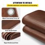 VEVOR Lona Impermeable de Polietileno Lona de Protección con Ojales 5,4 x 7,3 m Lona Resistente Espesor de 0,4 mm Lona Cubierta Protectora Marrón Resistente al Agua y al Desgaste para Camping Jardín