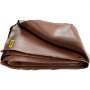 VEVOR Lona Impermeable de Polietileno Lona de Protección con Ojales 5,4 x 7,3 m Lona Resistente Espesor de 0,4 mm Lona Cubierta Protectora Marrón Resistente al Agua y al Desgaste para Camping Jardín