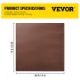 VEVOR Lona Impermeable de Polietileno Lona de Protección con Ojales 9 x 9 m Lona Resistente Espesor de 0,4 mm Lona Cubierta Protectora de Marrón Resistente al Agua y al Desgaste para Camping Jardín