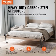 VEVOR Kit de Cama Plegable Tamaño Queen Vertical Soporte de Marco para Cama