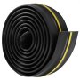 VEVOR Tira de Sellado para Umbral de Puerta de Garaje 3,66 m Tira de Sellado Inferior Impermeable para Puerta de Garaje con Adhesivo, Reemplazo de Burlete de PVC Grueso Mejorado para Bricolaje, Negro