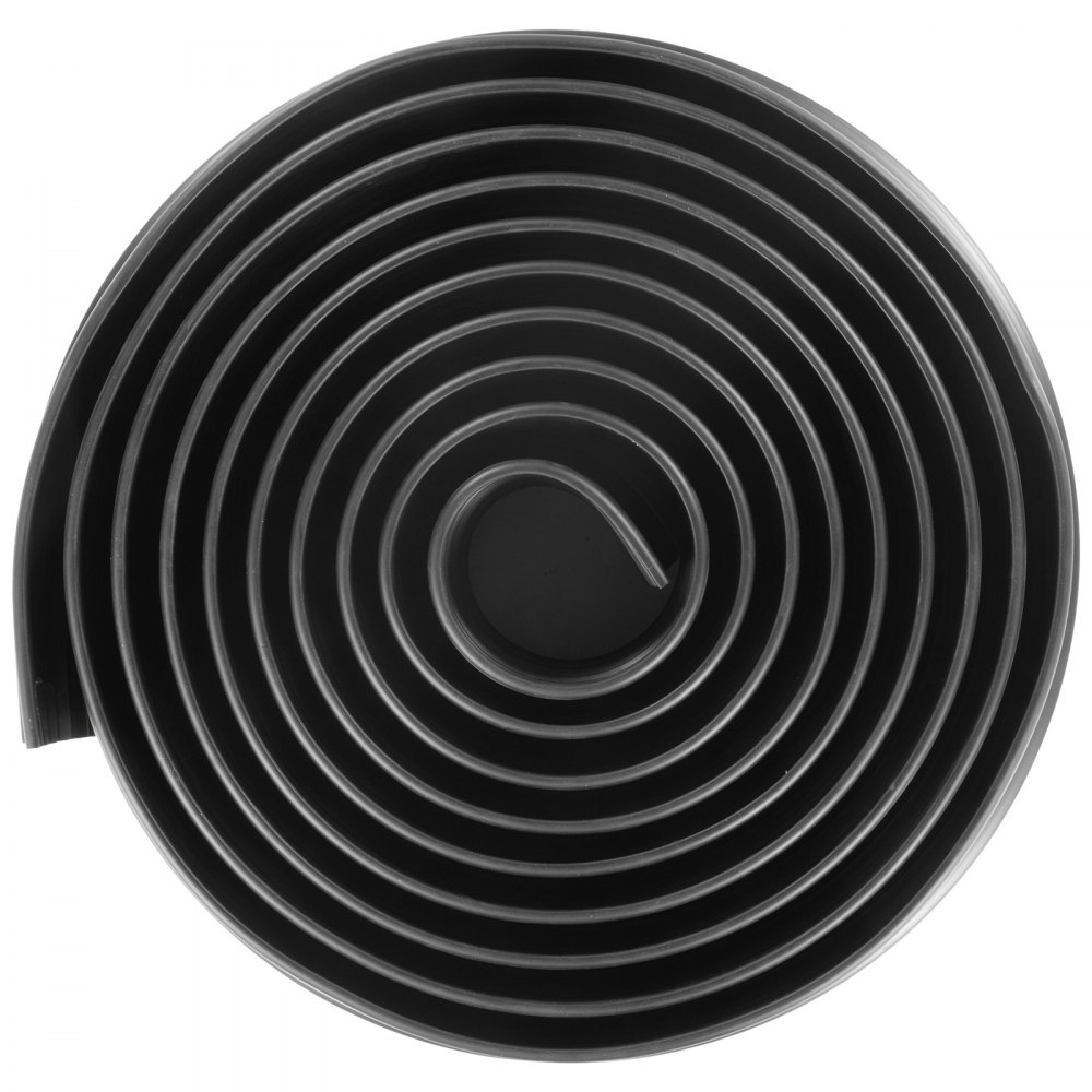 VEVOR Tira de Sellado para Umbral de Puerta de Garaje 5,03 m Tira de Sellado Inferior Impermeable para Puerta de Garaje con Adhesivo, Reemplazo de Burlete de PVC Grueso Mejorado para Bricolaje, Negro