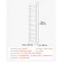 VEVOR Estante de Almacenamiento para Colgar en Puerta 10 Niveles Organizador de despensa para puerta 42 x 18 x 195 cm Estante de Especias Colgante de Acero para Hogar, Cocina, Lavadero, Baño, Blanco