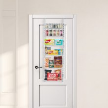 VEVOR Estante de Almacenamiento para Puerta 6 Niveles 42 x 18 x 133 cm, Blanco